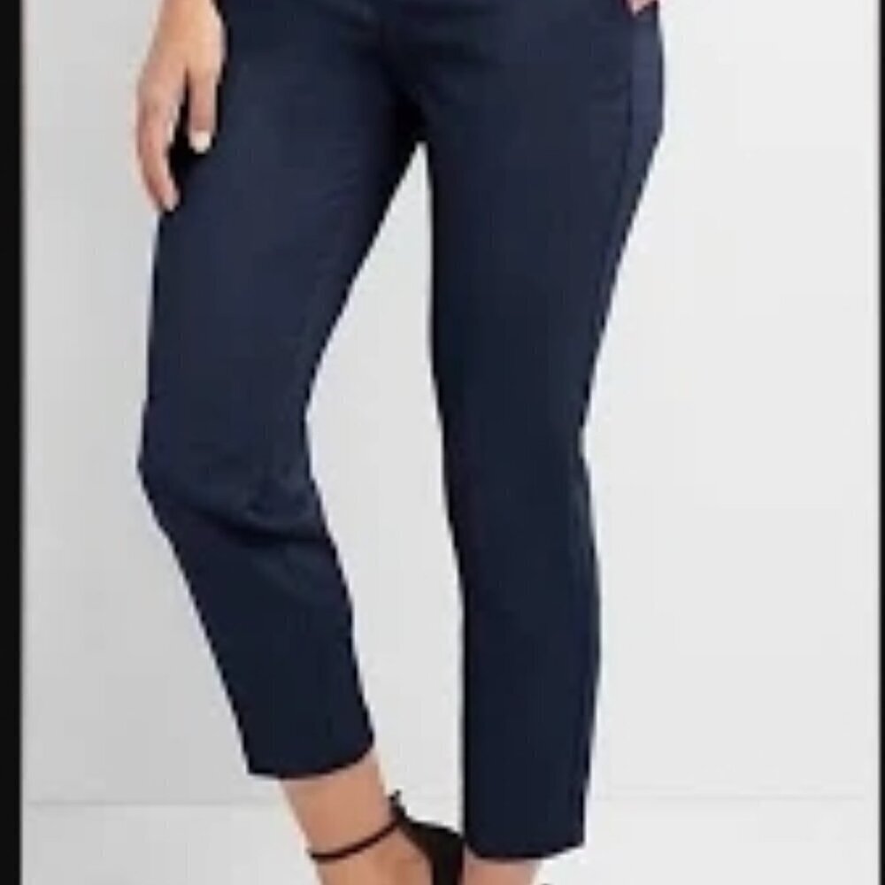 Women's GAP Slim Crop Navy Slacks